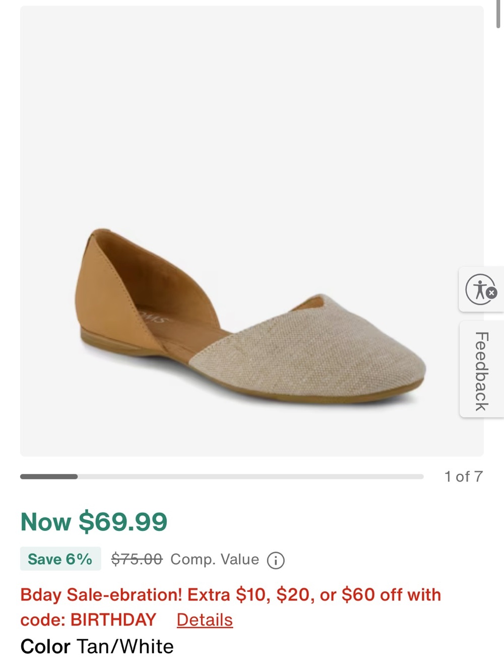 Toms Two-Tone Gemma Flats - Picture 2 of 7